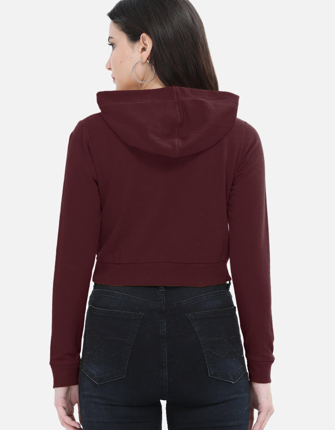 female cropped hoodie