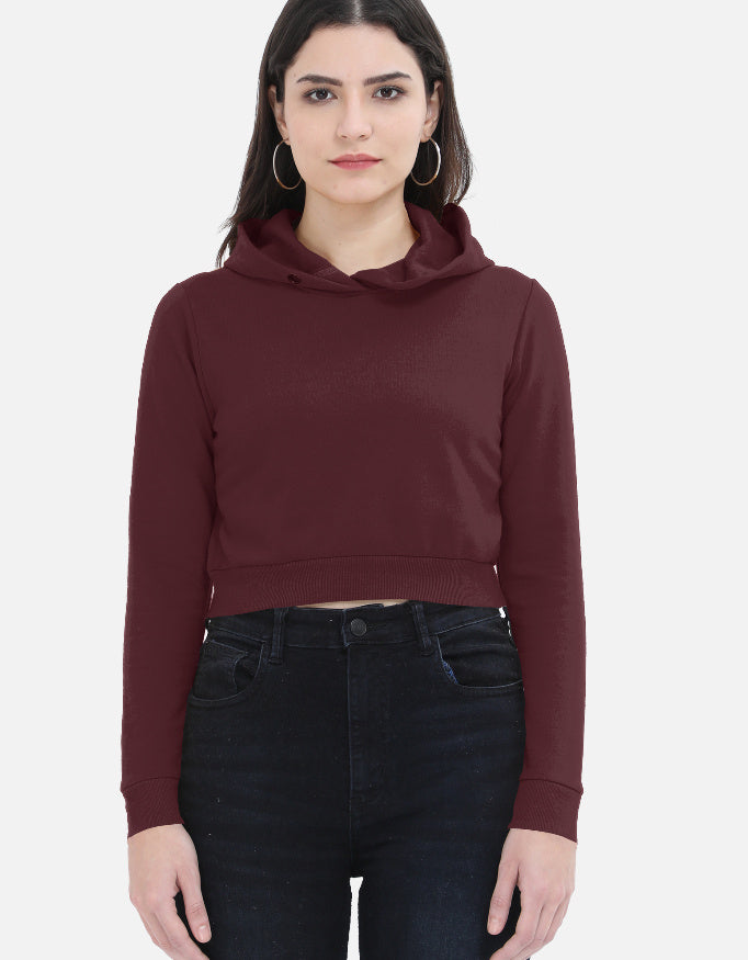 female cropped hoodie