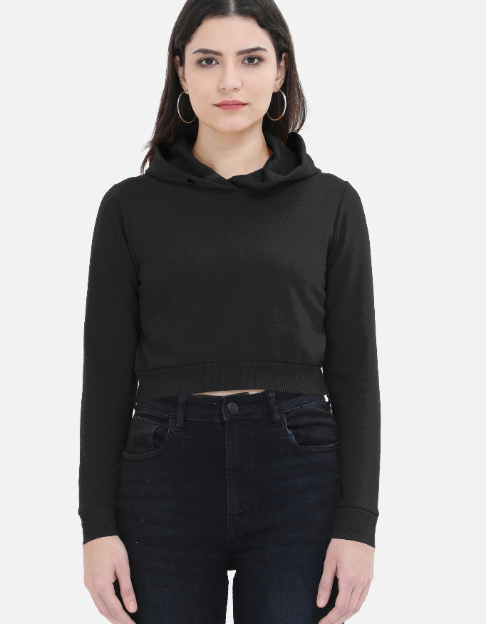 female cropped hoodie
